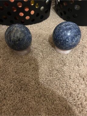 Genuine Sodalite Crystal Spheres – Set of 2